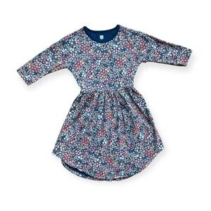 Tea Collection • Girls Floral Long Sleeve Midi Dress • Size 4